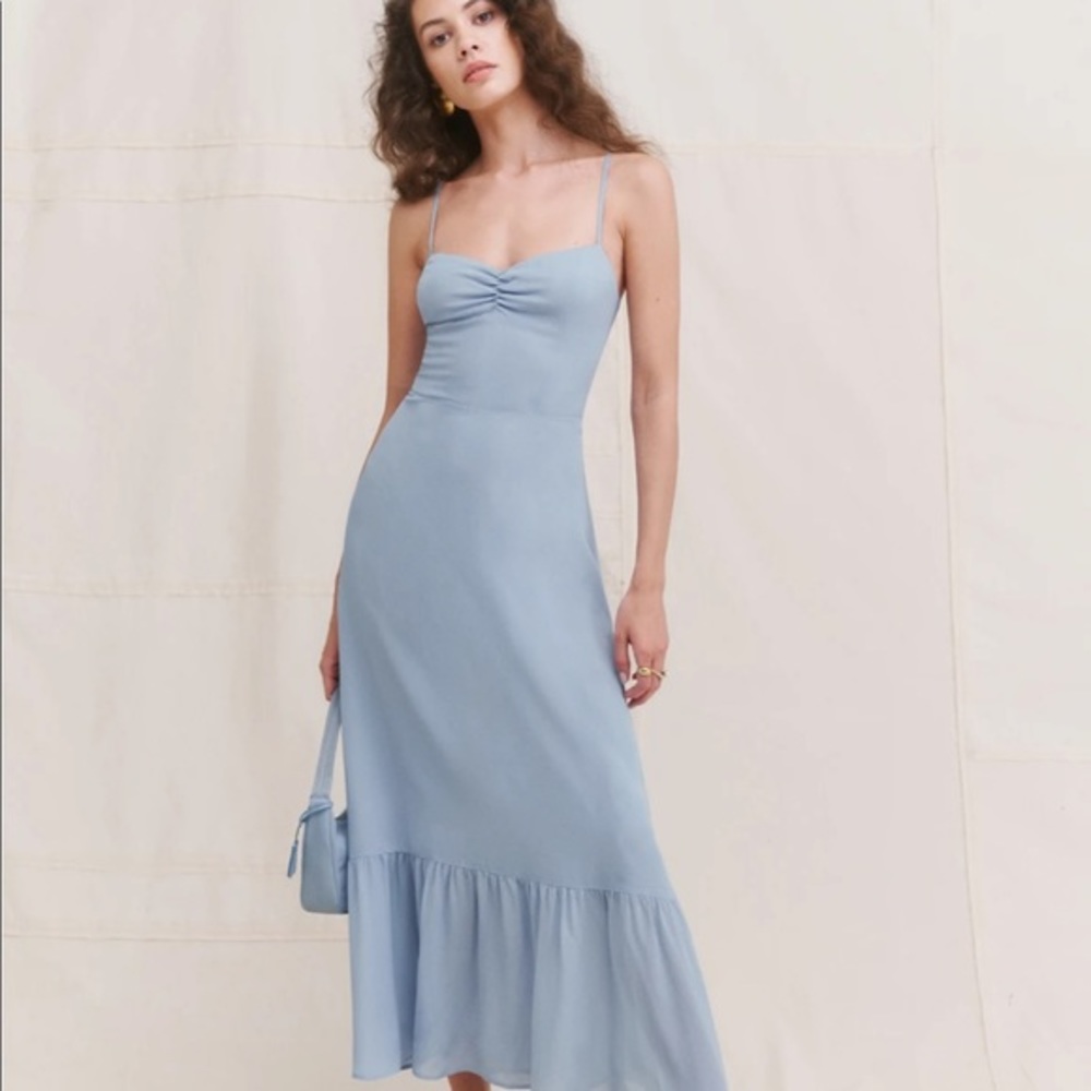 Reformation Emersyn Dress in Mineral *NEW*